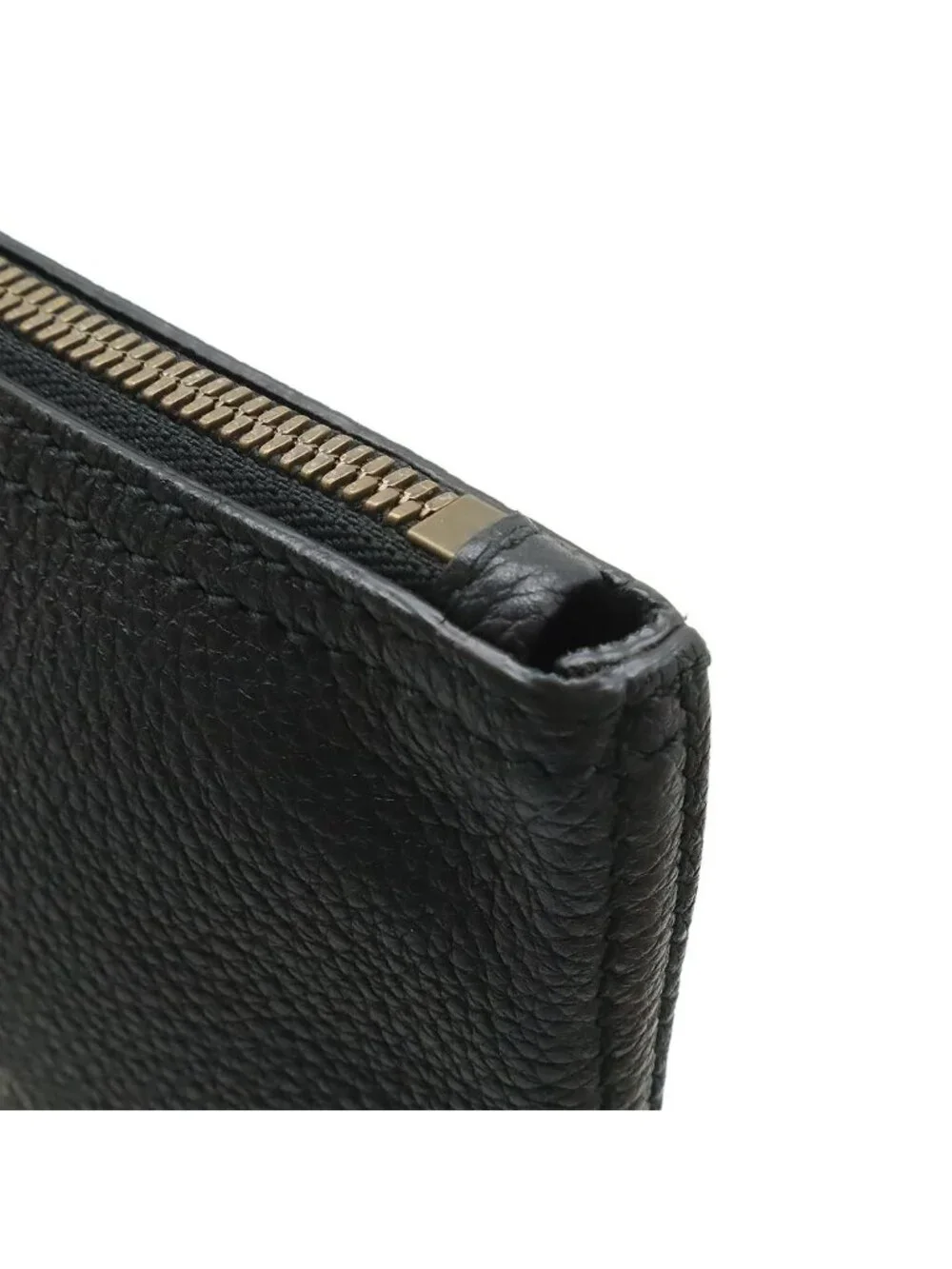 Gucci Print Logo Portfolio Clutch Leather Black Green